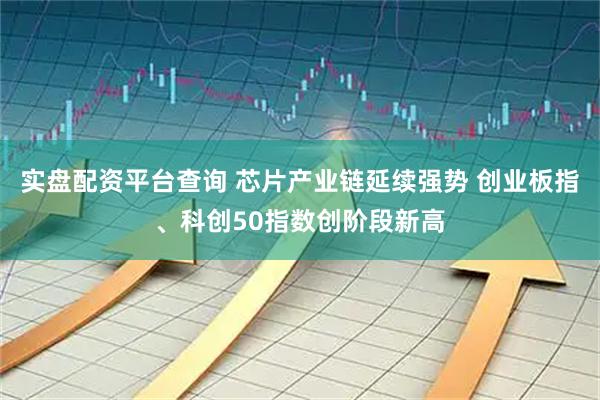 实盘配资平台查询 芯片产业链延续强势 创业板指、科创50指数创阶段新高